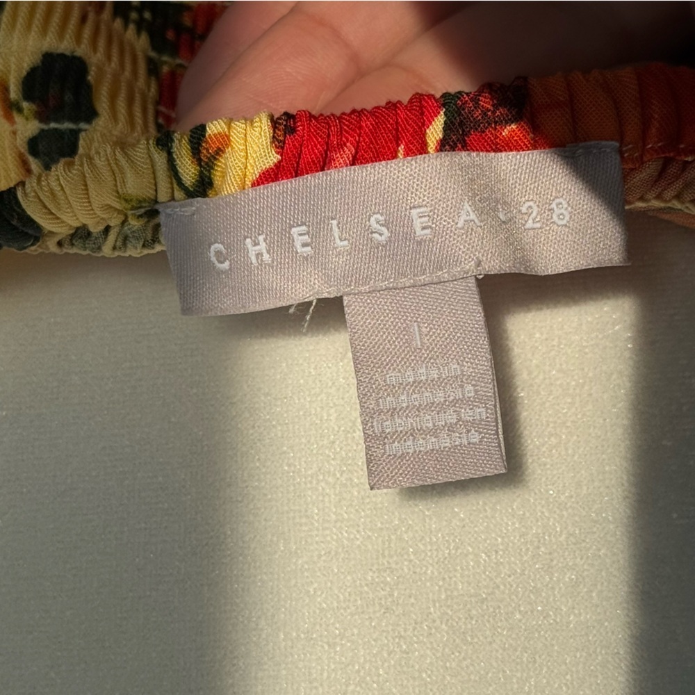 NWT CHELSEA28 Ruffle Midi Dress Layered Floral Ankle Length Boho Cottagecore L - Picture 9 of 15